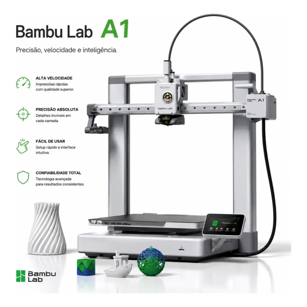 Impressora 3d Bambu Lab A1 Sem Ams Original Bivolt Wifi Fdm