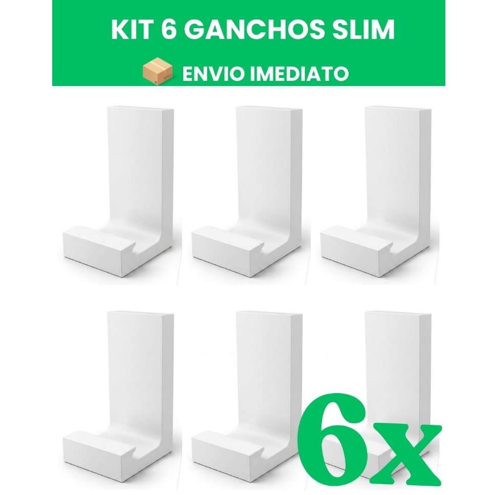 Kit 6 Ganchos para Parede Branco|Gancho para Pano de Prato | Suporte Pano Com Fita Dupla Face | Parede Cozinha Banheiro