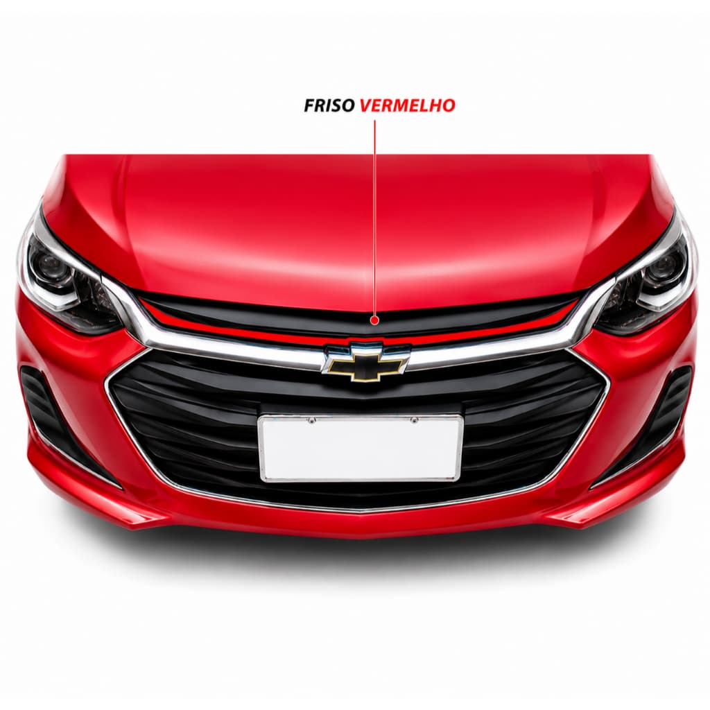 Aplique Friso Vermelho Azul Grade Onix Cruze 14/20 Gm