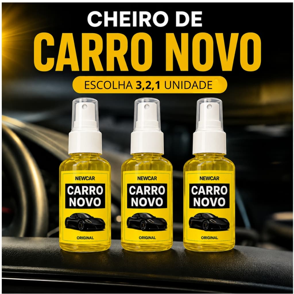 Cheirinho para Carro New Car Premium Carro Novo 60ml | Escolha 1, 2 ou 3 Unidades |