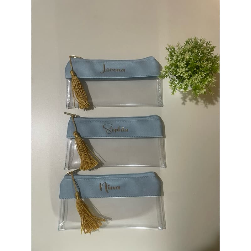 Necessaire Slim Kits com 3 a 12 unidades. Feminina | Maquiagem. Personalizados com o nome ou iniciais 😊