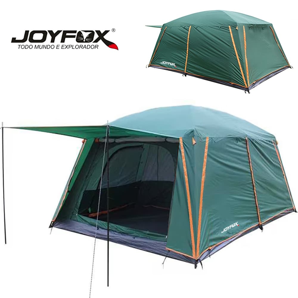 Barraca de Camping 12-16 Pessoas Impermeavel 4000mm JOYFOX Barraca Familiar Grande 420*305*200cm