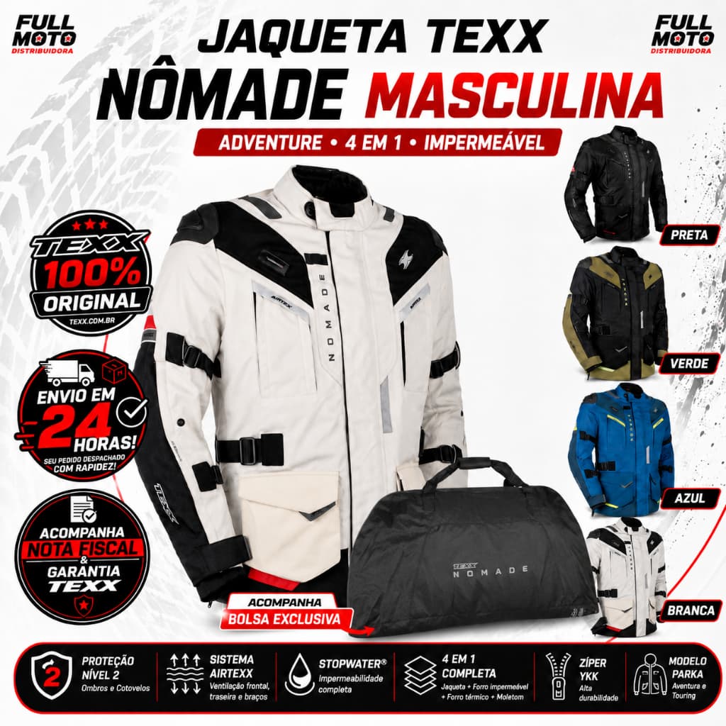 Jaqueta Motociclista Texx Nomade Masculina Original