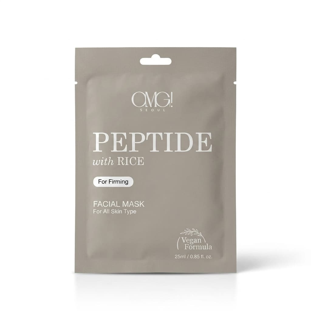 Máscara Facial OMG! Seoul Peptide com Rice 25ml – Efeito Firmador