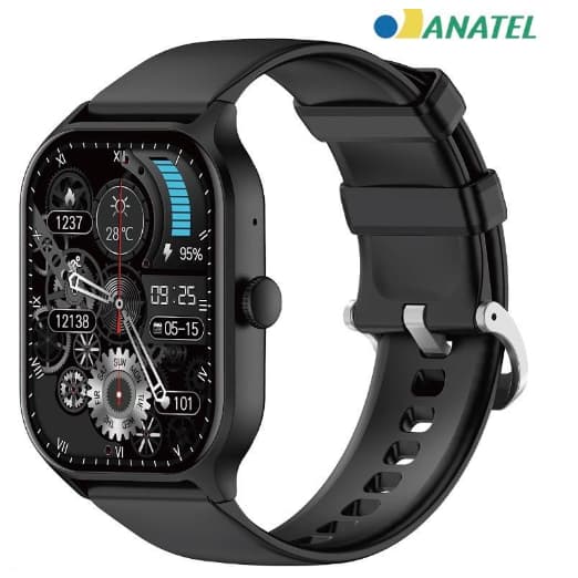 Relógio inteligente esportivo, bateria de longa duração, 8-11dias, 1ATM, à prova d'água, Bluetooth, chamada, frequência