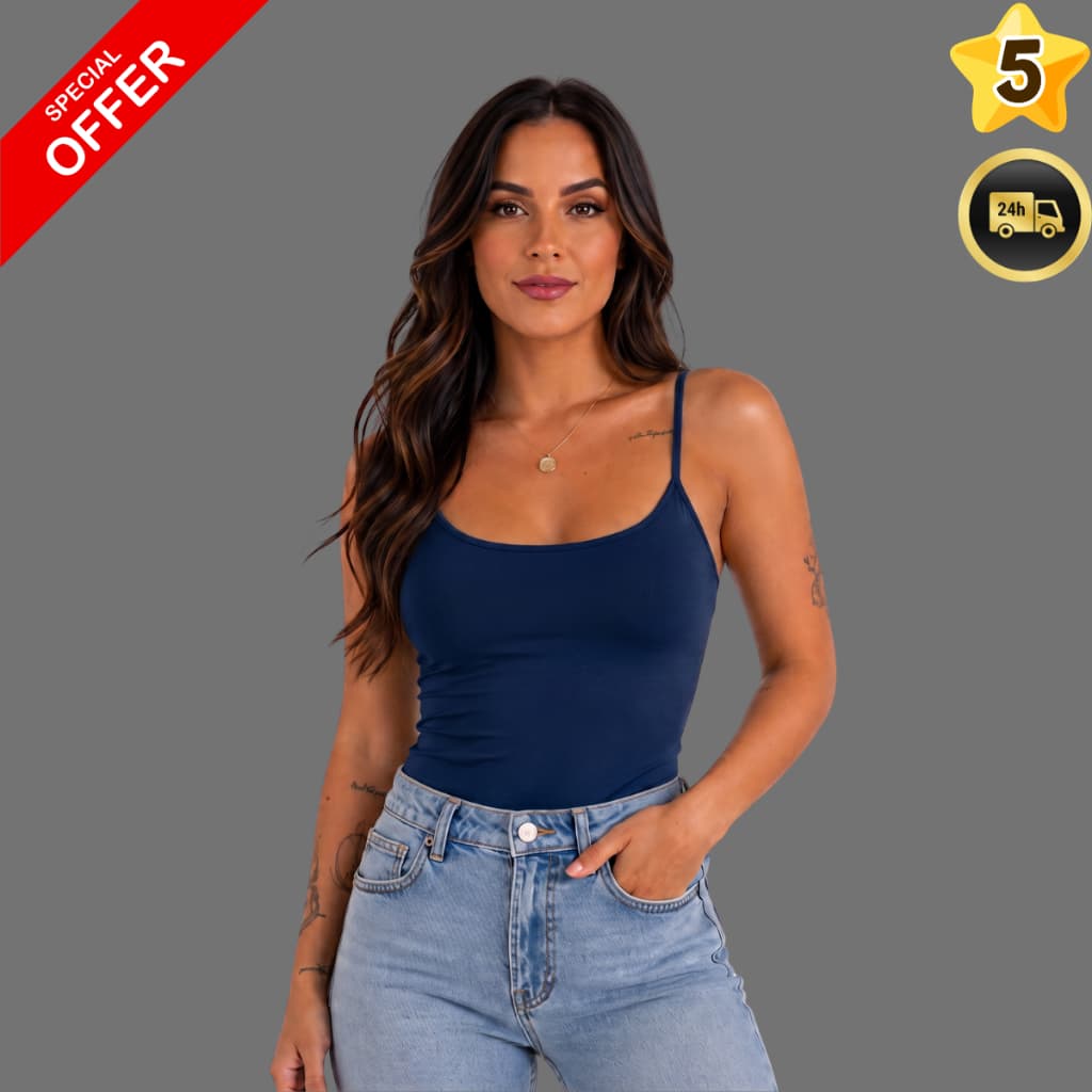 Blusa Regata Feminina Suplex Alça Fina Básica Cropped Tube Alcinha