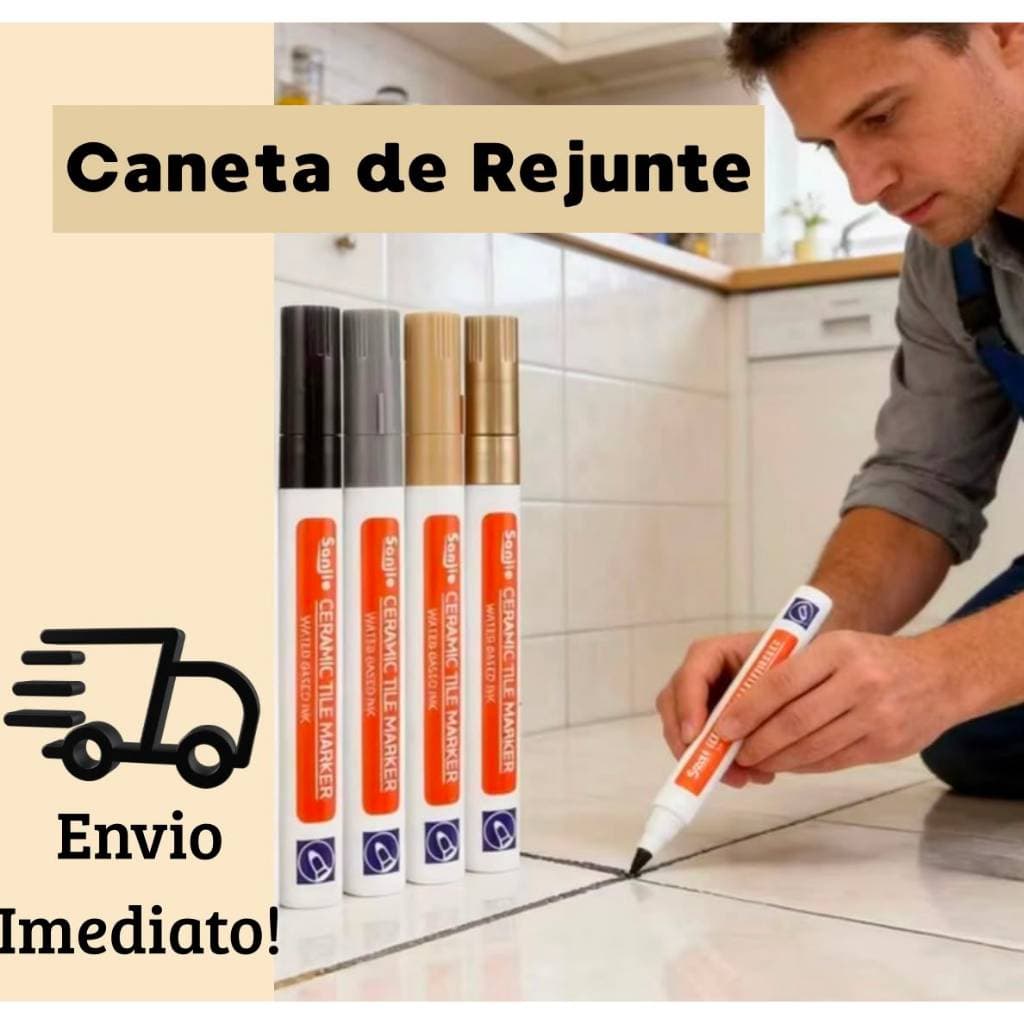 Caneta para Pintar Rejunte Impermeável Azulejo Piso Banheiro Cozinha renovadora rejunte encardido