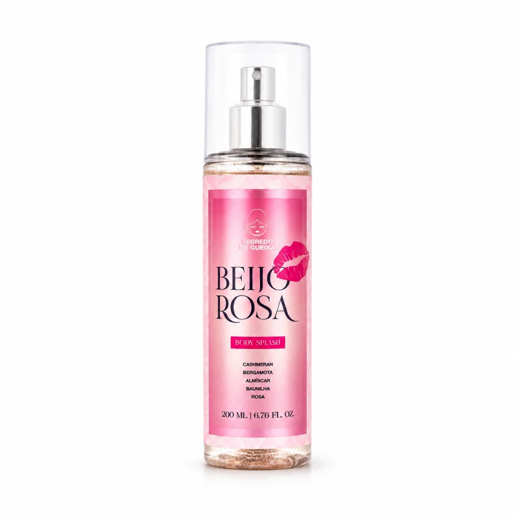 Body Splash 200ml Beijo Rosa Baunilha e Rosa