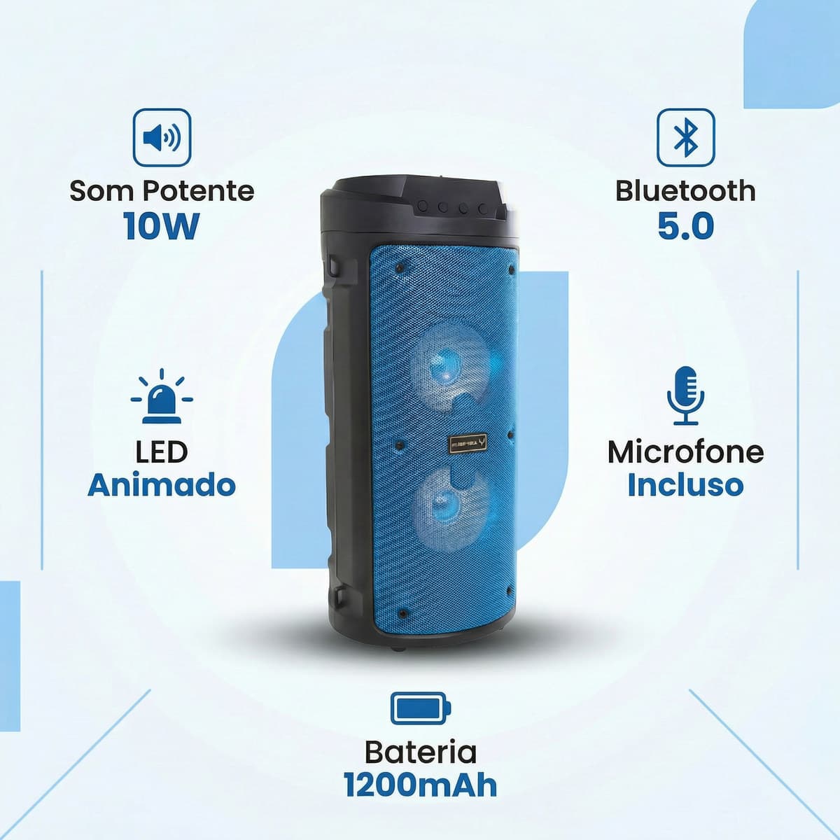 Caixa de Som Torre Data Print Bluetooth Som Potente Design Vertical para Ambiente Residencial e