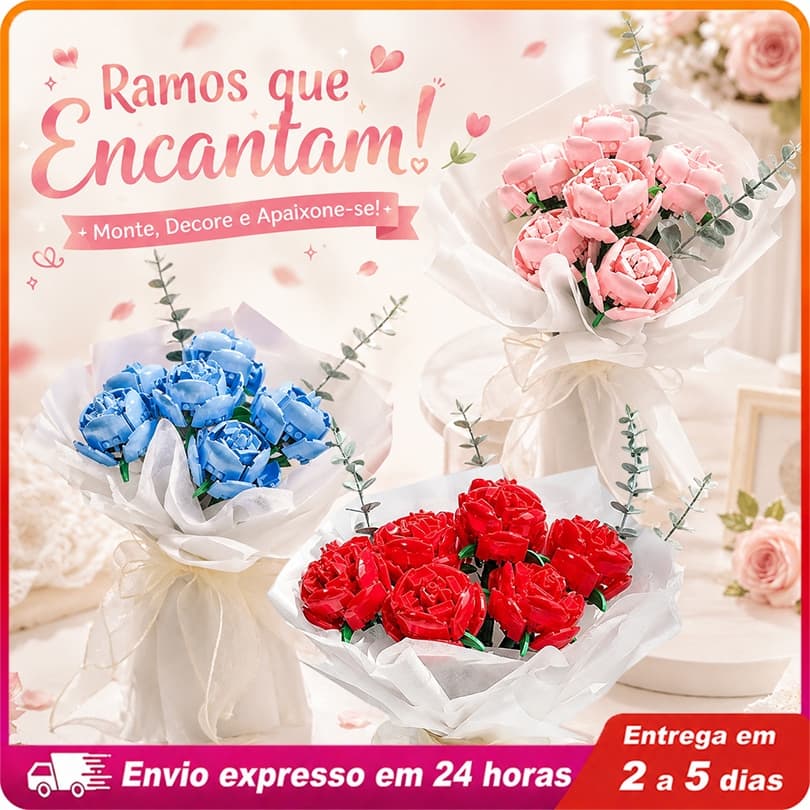 (iluminação) 3/6/12 Flores de Montar Brinquedos Rosa 25cm flores para decoração presentes