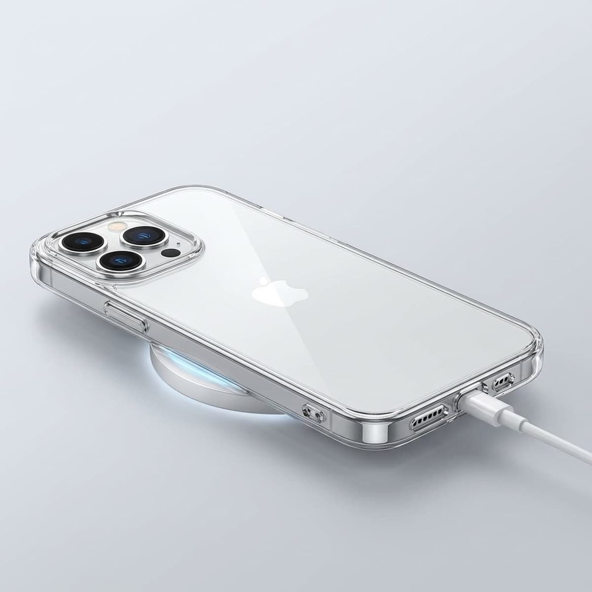 Capinha Space Silicone Transparente para iPhone 13 Pro Max proteção leve ajuste preciso e acabamento