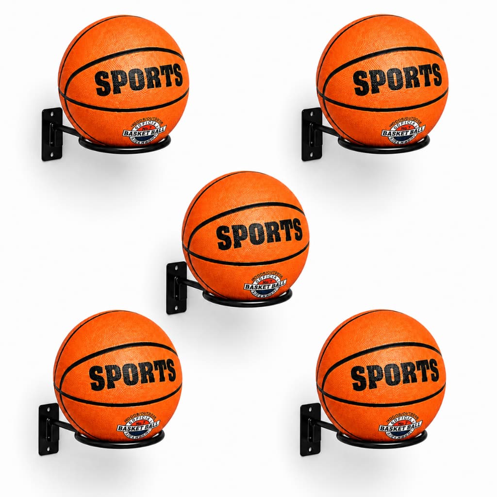 Kit 05 Suporte de Bola Futebol Basquete ou Vôlei com Parafusos e Buchas Aço Reforçado