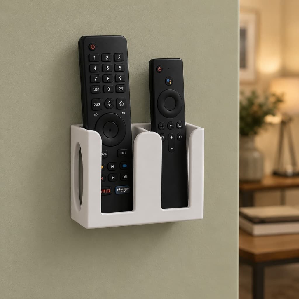 Suporte para controle remoto de parede duplo organizador para controle remoto de parede fixação parafuso ou dupla face