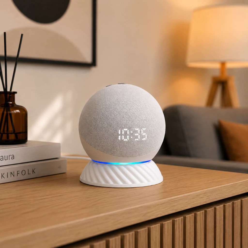 Suporte Premium Base Elevada para Alexa Echo Dot 4ª e 5ª Geração