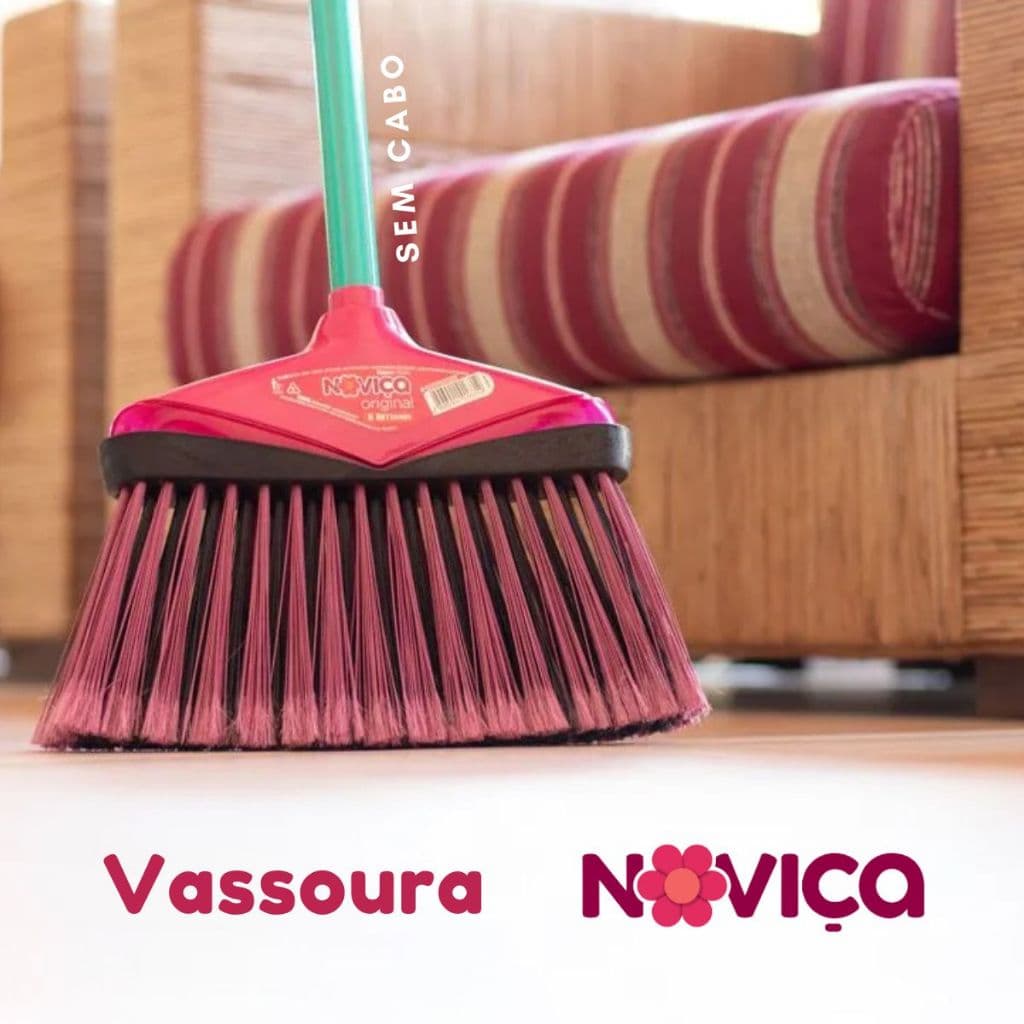 Vassoura Noviça Original Sem Cabo Cerdas DUO Macia e Firme Bettanin