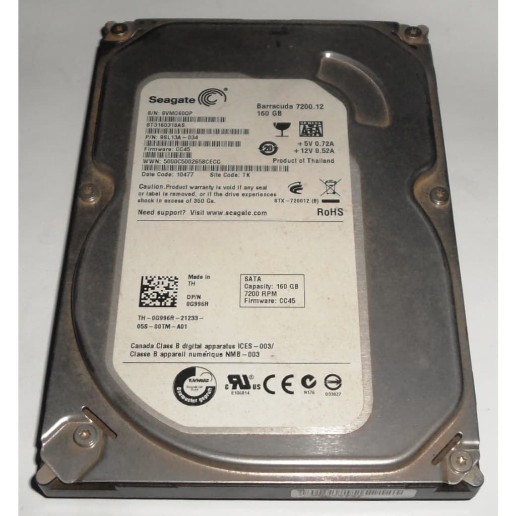 HD Sata SEAGATE - 160 GB - ST3160318AS  - Saldável