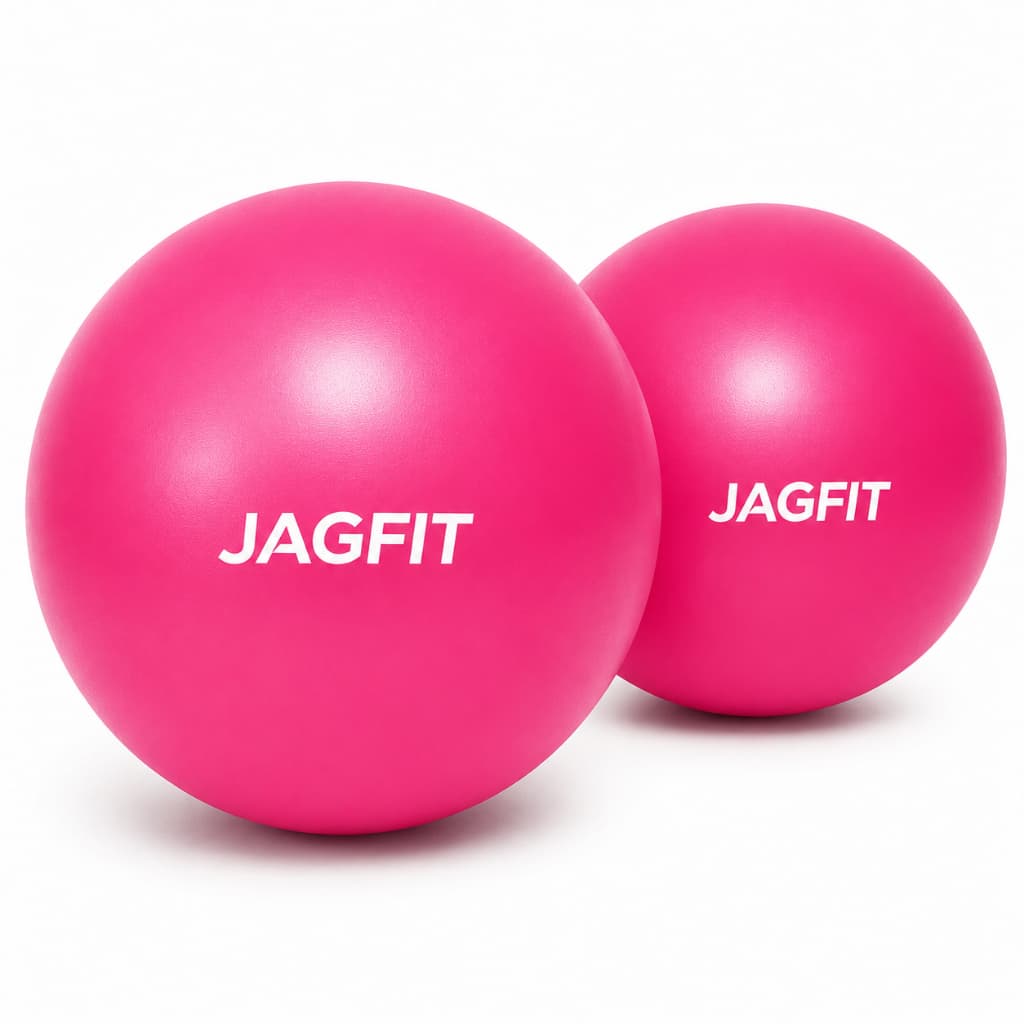 Kit 2 Bolas Pilates Rosa Jagfit Yoga Mini 30cm Gym Fisioterapia Ginástica Alongamento