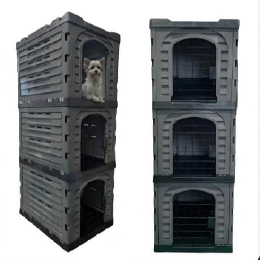 Canil 3 Módulos Para Pets Filhotes Cachorro Coelho Gatos Banho E Tosa Pet Shop Cães Gatos Gaiola Pet