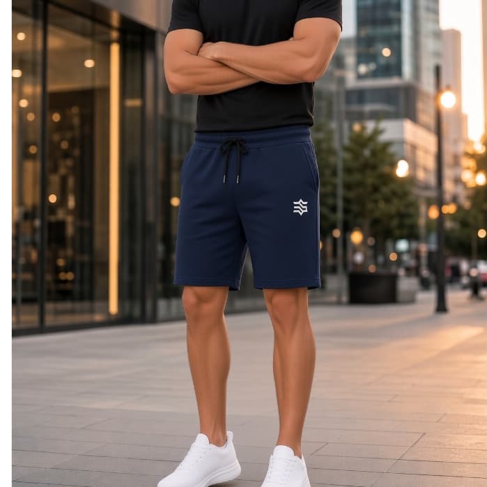 Bermuda Moletom Masculino Premium com Elástico na Cintura e Cordão