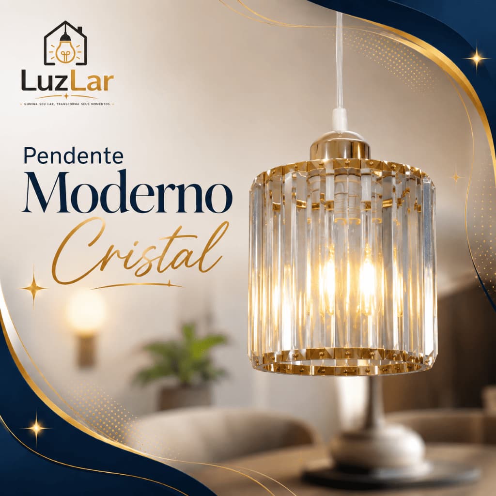 Luminária Pendente Dourado Cristal Moderno Luxo Bocal E27 Lustre Para Lavabo Cabeceira Hall Quarto
