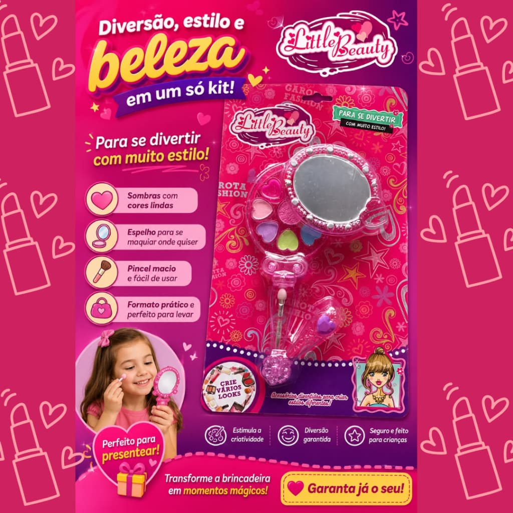 Estojo De Maquiagem Infantil Little Beauty