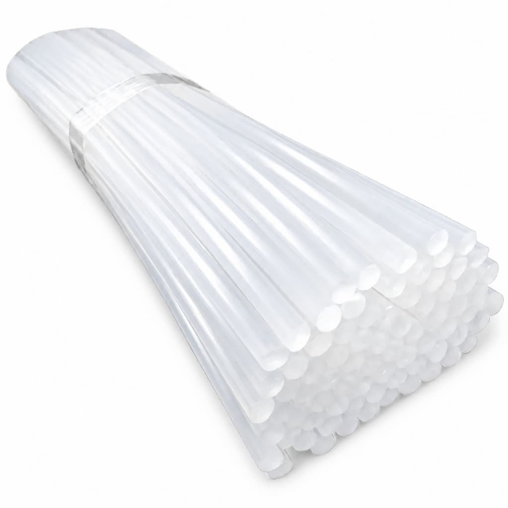 Kit 8 Bastao Cola Quente Silicone Fina 7mmx190mm Futuro