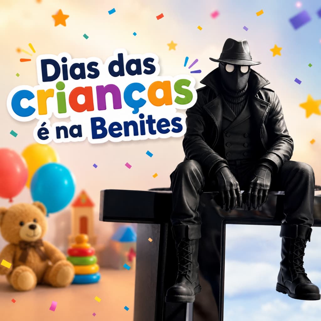 Boneco Spider Figure Preto Geek Action Herói Aranha Decorativo Mesa Quarto Escritório Colecionável Dias das Crianças.