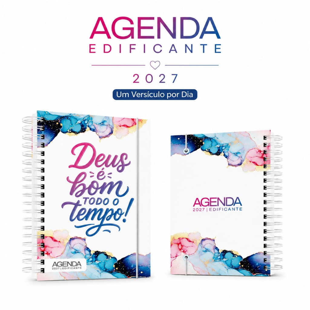 Agenda Edificante 2027 Tamanho A5 Cristã Planejamento Diário Organização Pessoal Tema Jesus Anotações