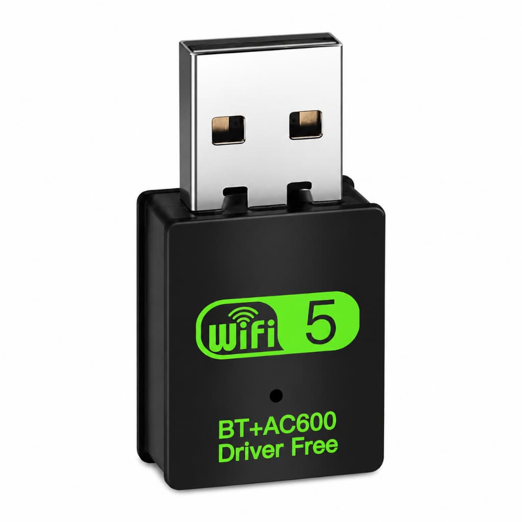 Adaptador WiFi USB 600Mbps Dual Band 2.4GHz 5GHz e Bluetooth 4.2 Receptor 2 em 1 para PC Notebook Computador Windows
