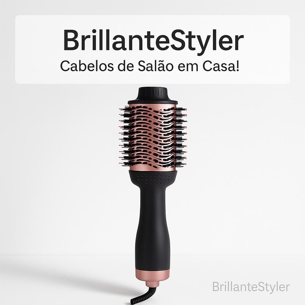 Escova Secadora Cabelo Profissional 1300W Bivolt Modeladora