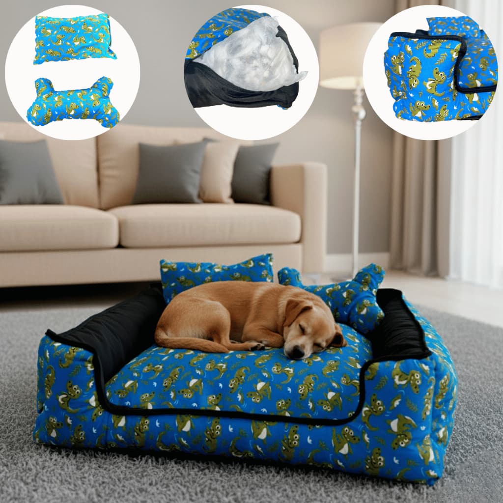 Cama Caminha Pet Estampada p/ Cachorros Cães Gatos Lavável Possui Zíper Várias Cores Impermeável