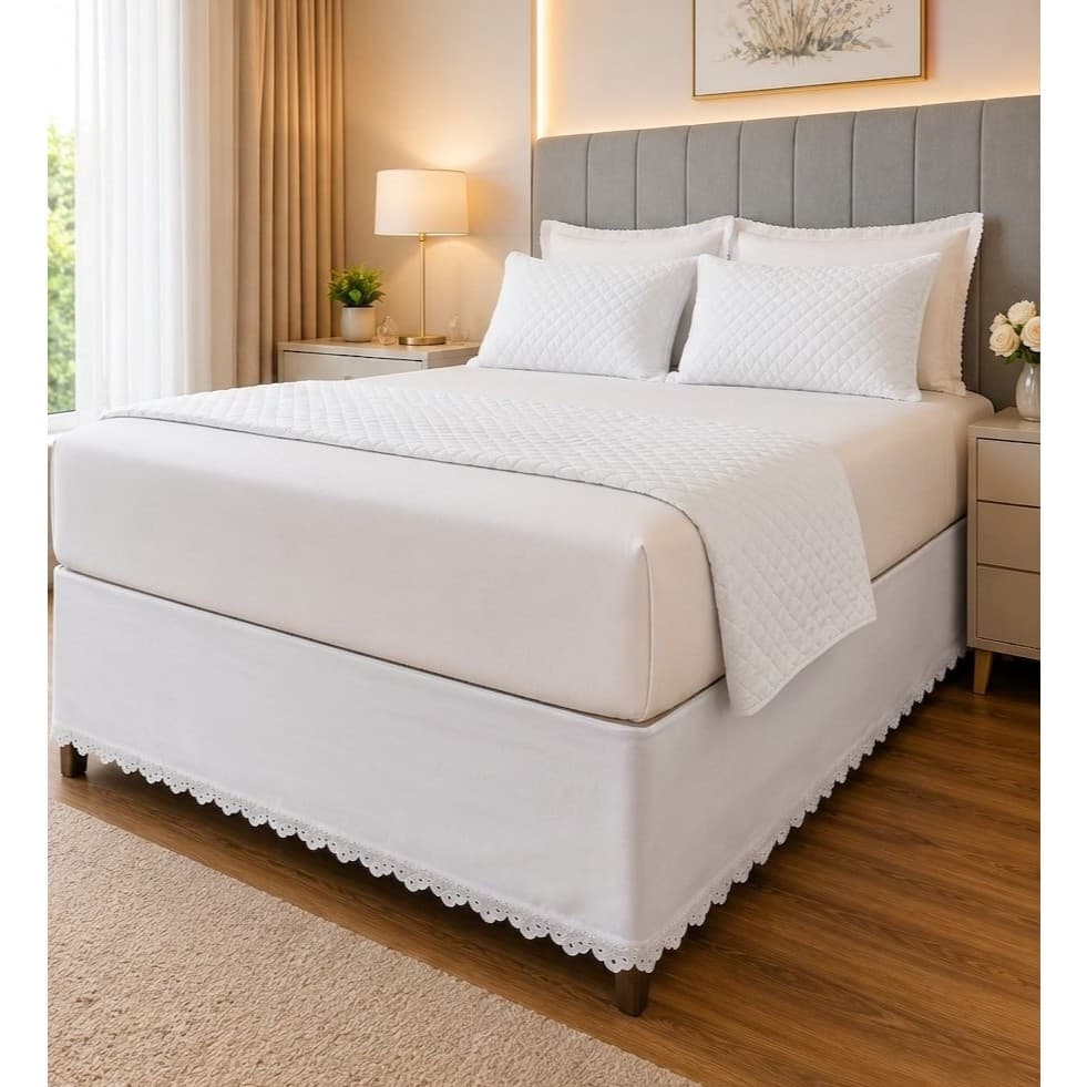 Saia 3 Em 1 Com Regulagem Ajustável Cama Box Colchobox Compatível com Casal Queen King Universal