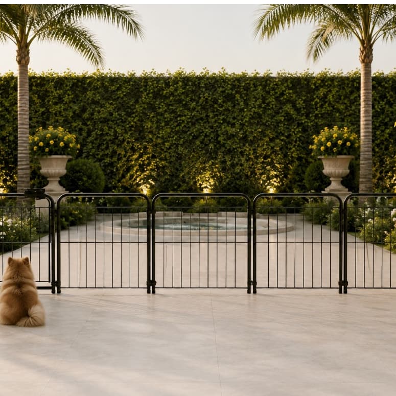 Cercado Pet 65cm com Portão • 2 a 10 Módulos • Grade de Segurança para Cachorro em Aço