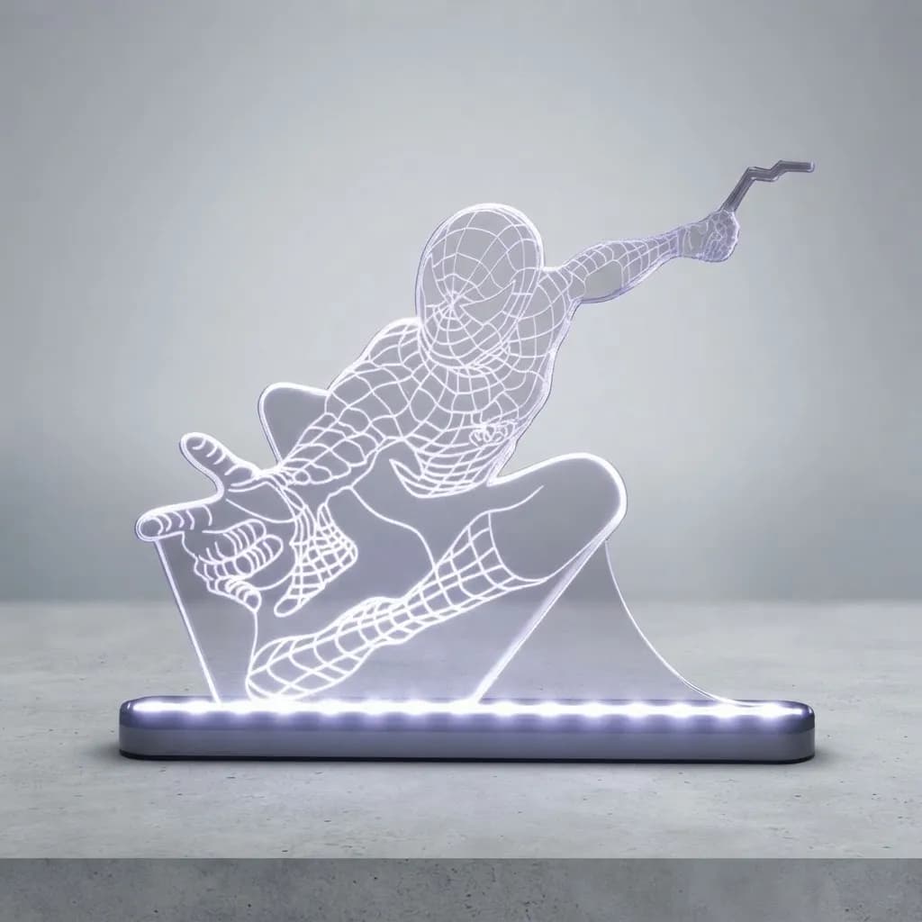 Luminaria LED - Spider Man 3D