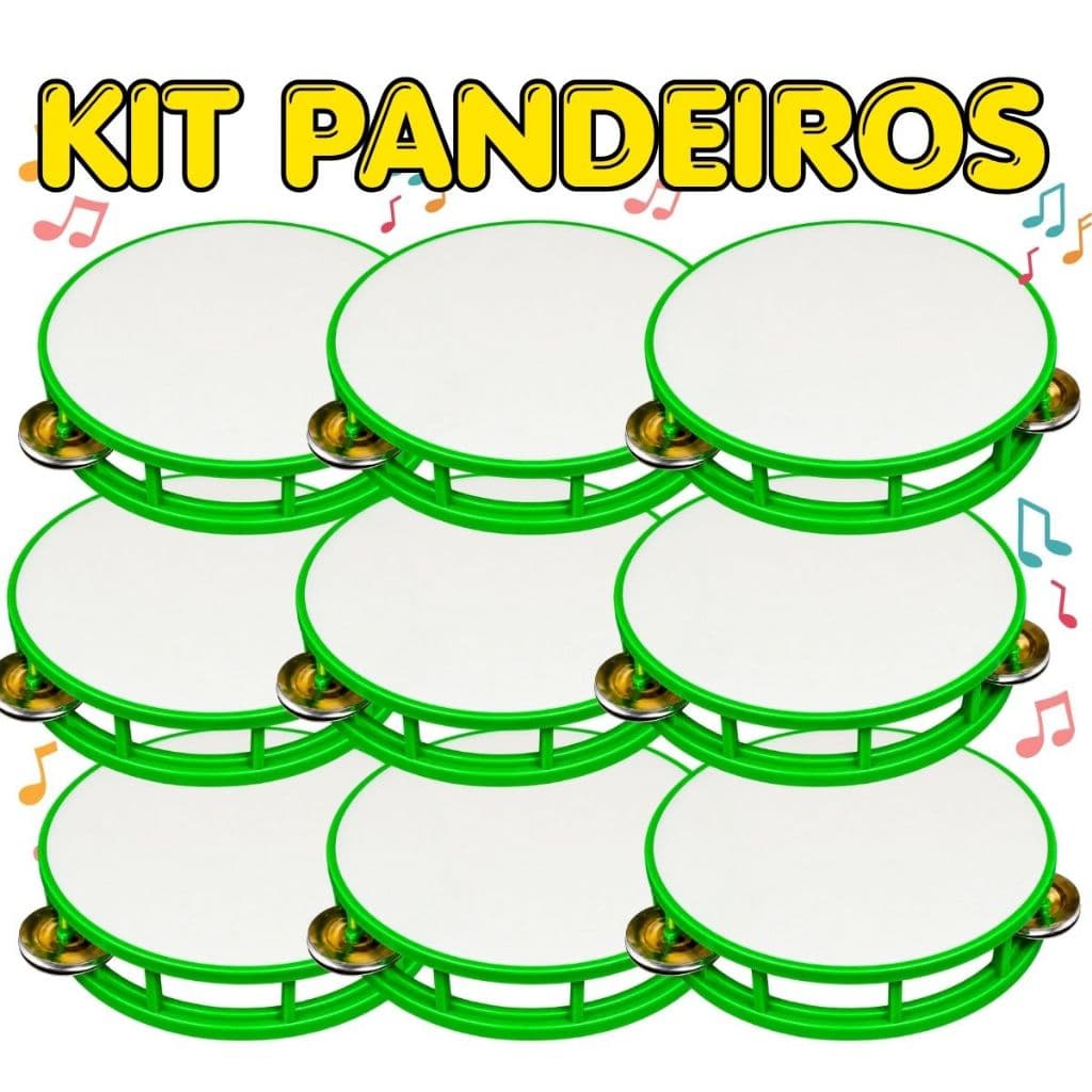 Kit Pandeiros Infantil Brinquedo Musical Prenda Atacado