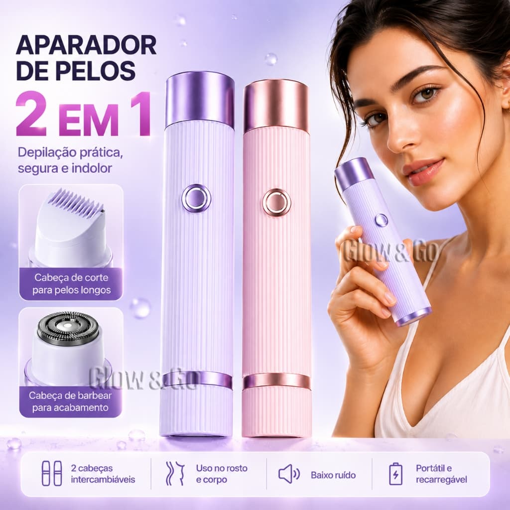 Depilador Elétrico Com Navalha Dupla , Cuidado E Depilação Para Sua Pele , Recarregável Tecnologia Indolor Avançada .