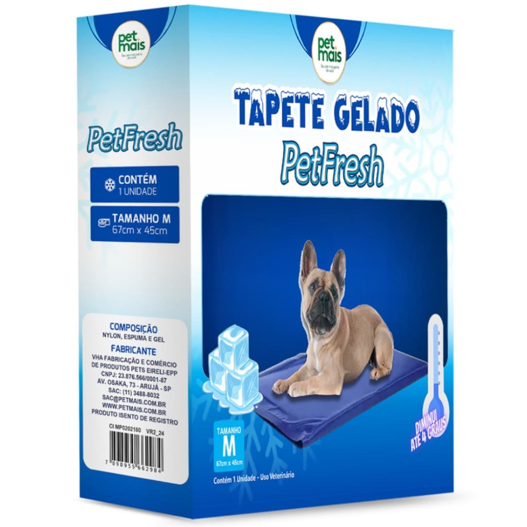 Tapete Gelado Cama Refrescante Cães Gatos Tam: M 67x45cm