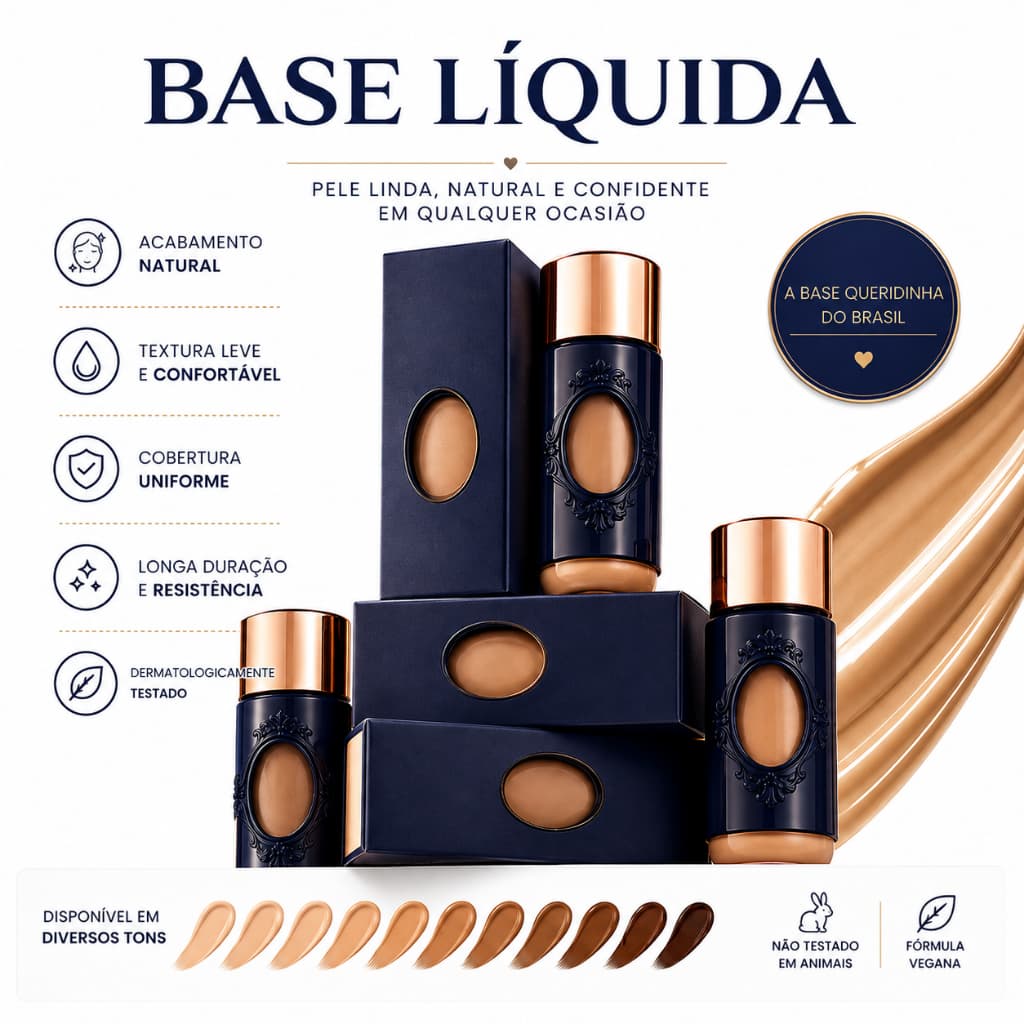 Base Líquida Bruna Tavares BT Skin ORIGINAL Acabamento Aveludado 40ml