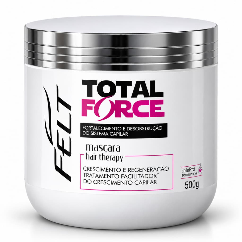 Máscara Capilar Total Force 500g Hidratação Crescimento Fortalecimento do Cabelo Felt