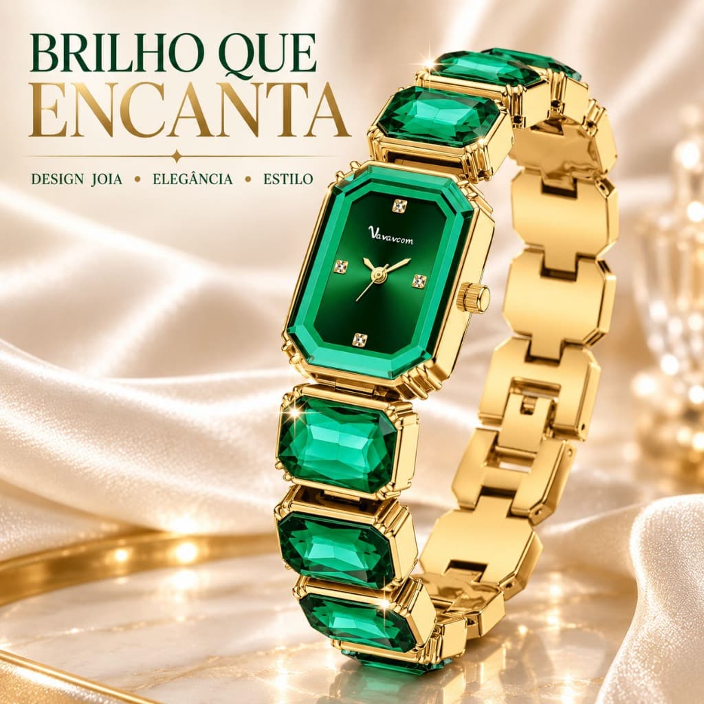 Vavavoom relógio feminino mostrador quadrado com diamante movimento britânico joias fivela caixa de liga
