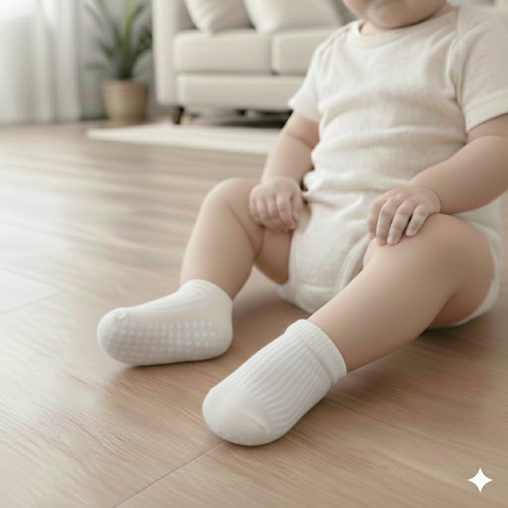 Meia Bebê respirável meias de chão para meninos meninas Confortável Antiderrapante 0 a 12 meses