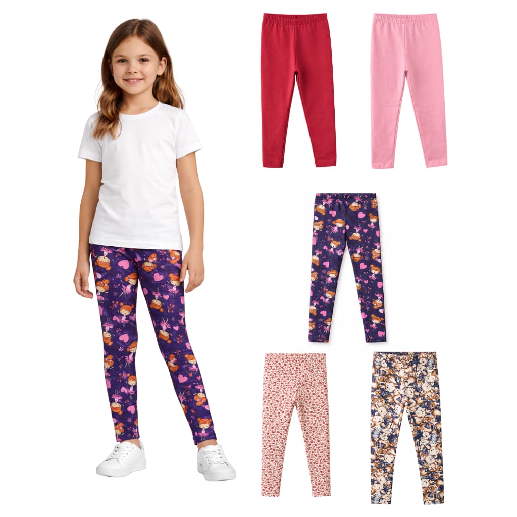 kit 3 calças legging molecotton peluciado tamanho do P ao 14