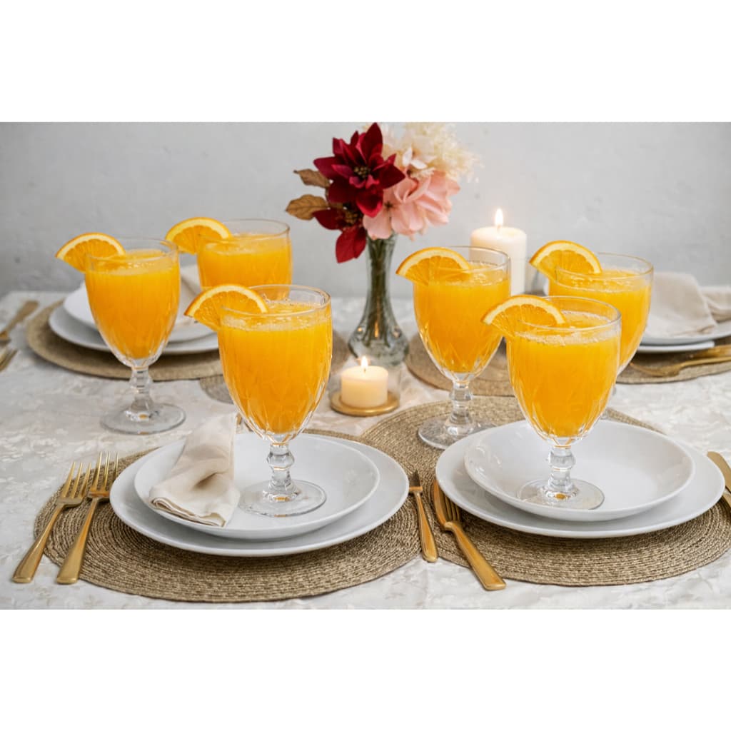 Kit 6 Taças de Vidro 330ml – Taças Elegantes para Água, Suco, Vinho e Drinks