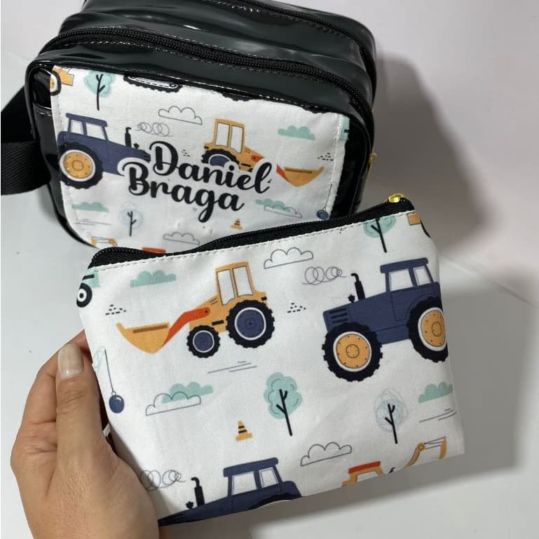 Kit Necessaire duplo com bolso extra + Necessaire perfeita para o dia a dia