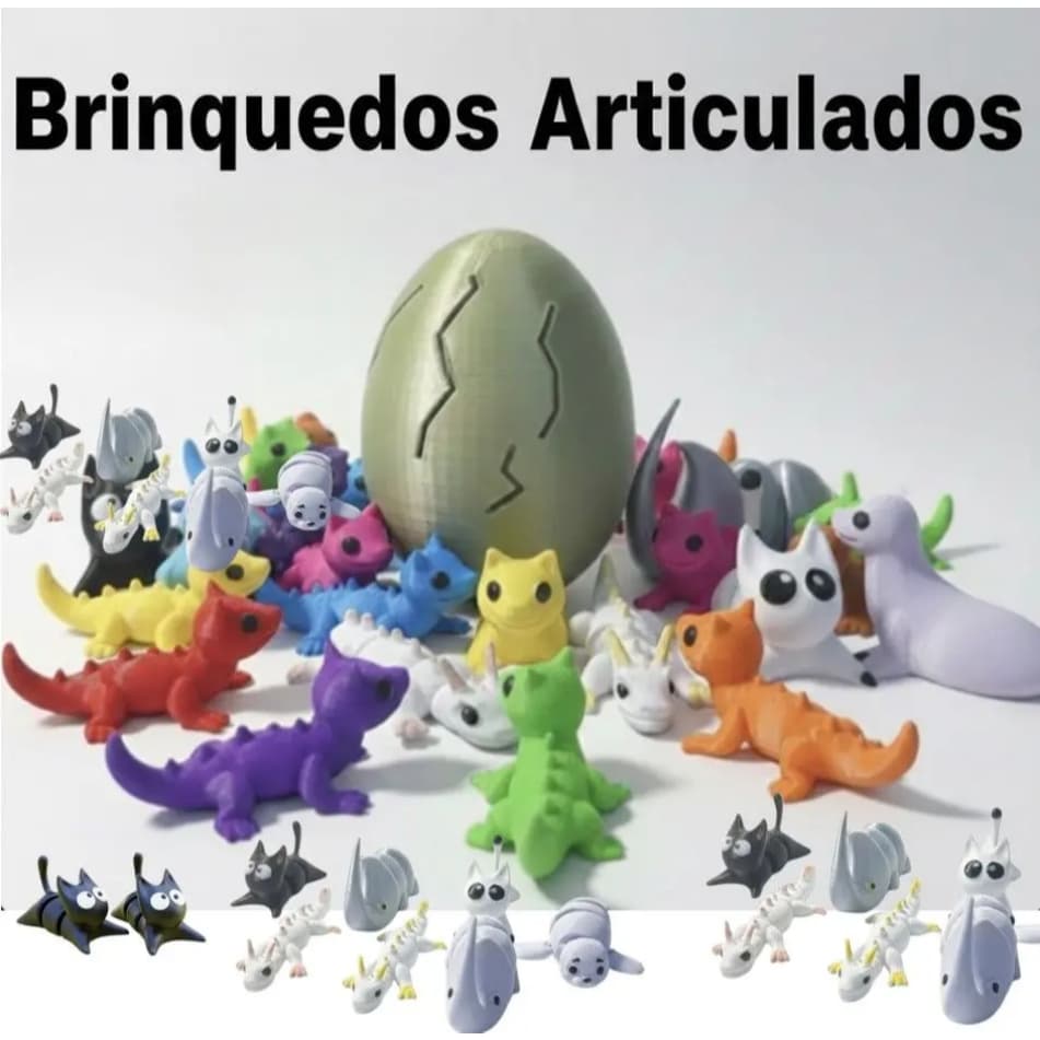 Articula Brinquedo Ovo Surpresa Quebre o Ovo e veja qual Será os 2 Bichinhos Surpresa Febre da Garotada Aniversário