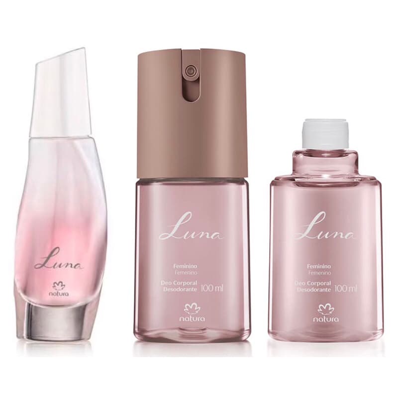 Kit Natura Luna Tradicional Colônia 25ml + Deo Corporal Desodorante Spray + Refil Original