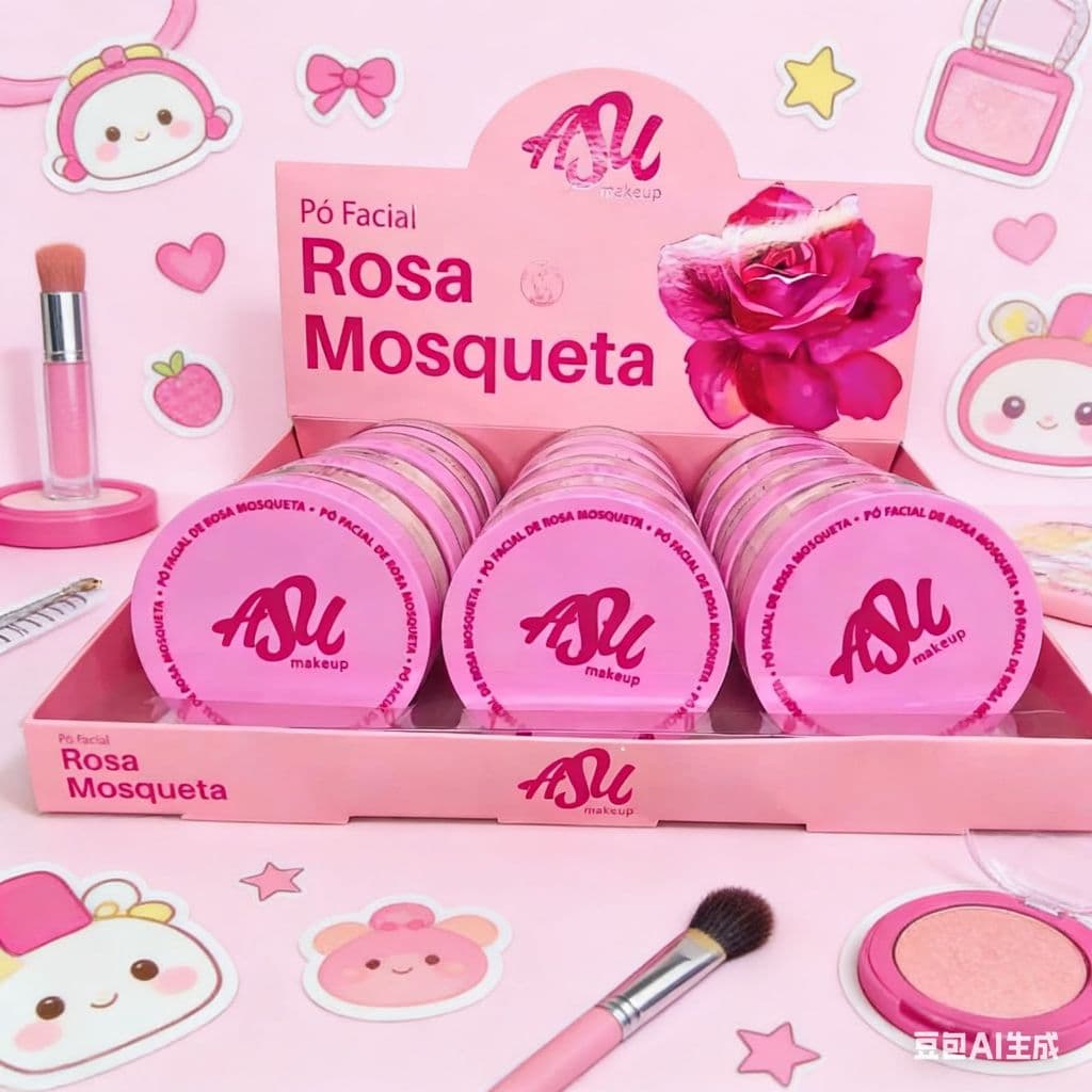 Pó Facial Rosa Mosqueta - Asu makeup 15g