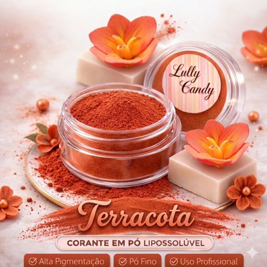 Corante em pó lipossolúvel cor terracota