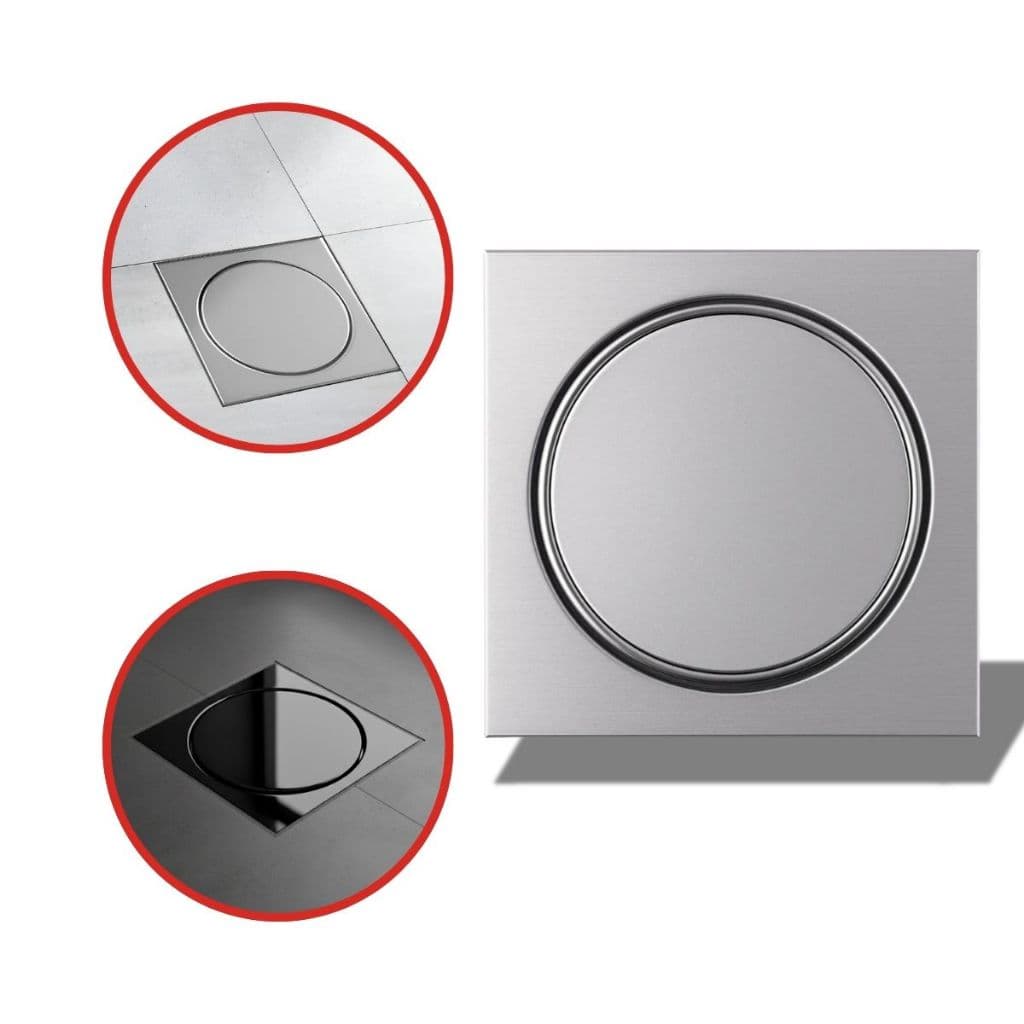 Ralo Inox Polido 12,5 x 12,5  Select Grelha Com Caixilho - Mozaik