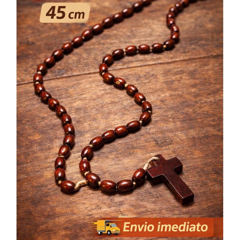 Terço de Madeira simples - Para rezar - quaresma - católico - presente de batizado
